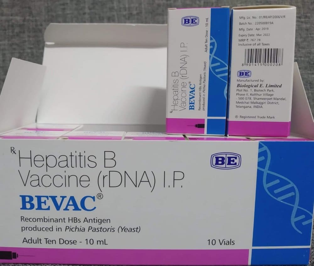 Be Vac Hepatitis B Vaccine, 10 Vial, Prescription, Rs 179 /piece
