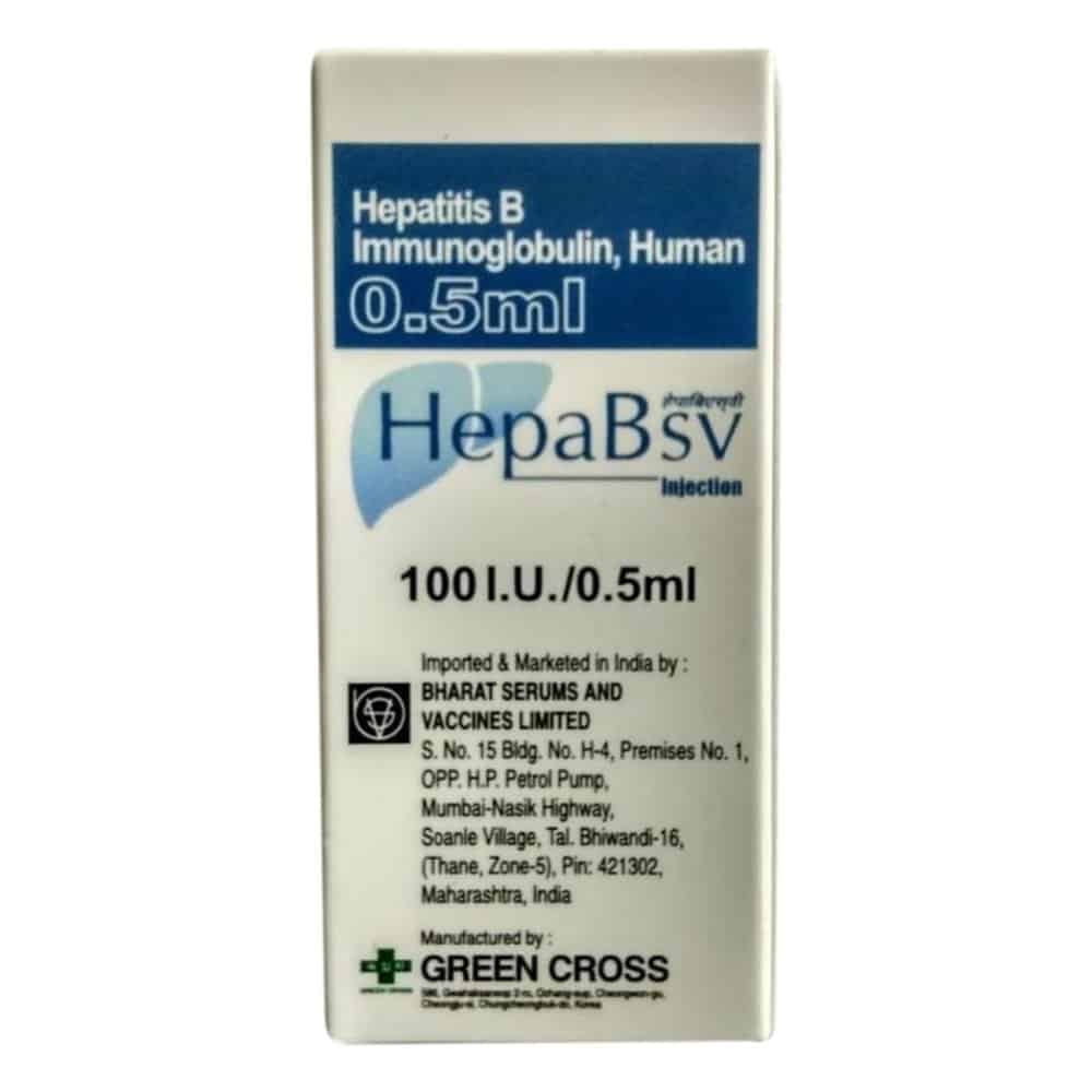Green Cross Hepatitis B Immunoglobulin 0.5 Ml HepaBSV, Per Box 1 Vial ...