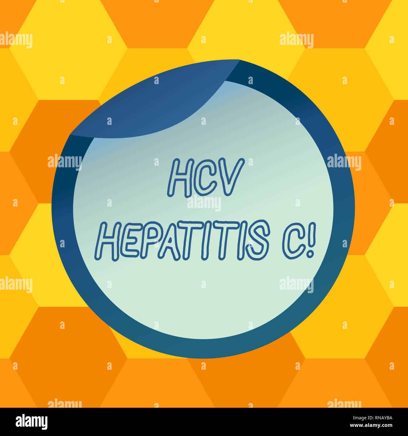 Handwriting text Hcv Hepatitis C. Concept meaning Liver disease caused ...