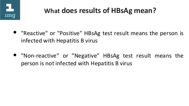 Hepatitis B Blood Test (HBsAg)