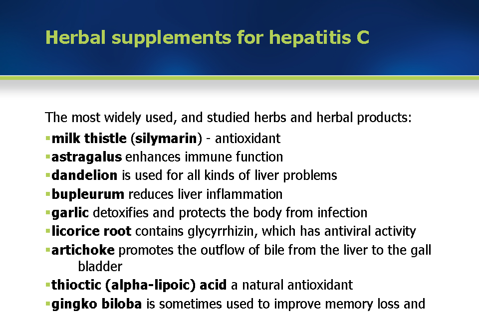 Hepatitis C Treatment Side Effects