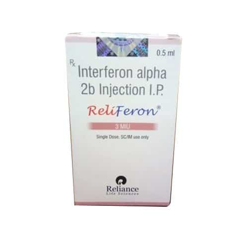 Interferon Alpha 2b (3miu) Reliferon 3 MIU Injection, Reliance Life ...