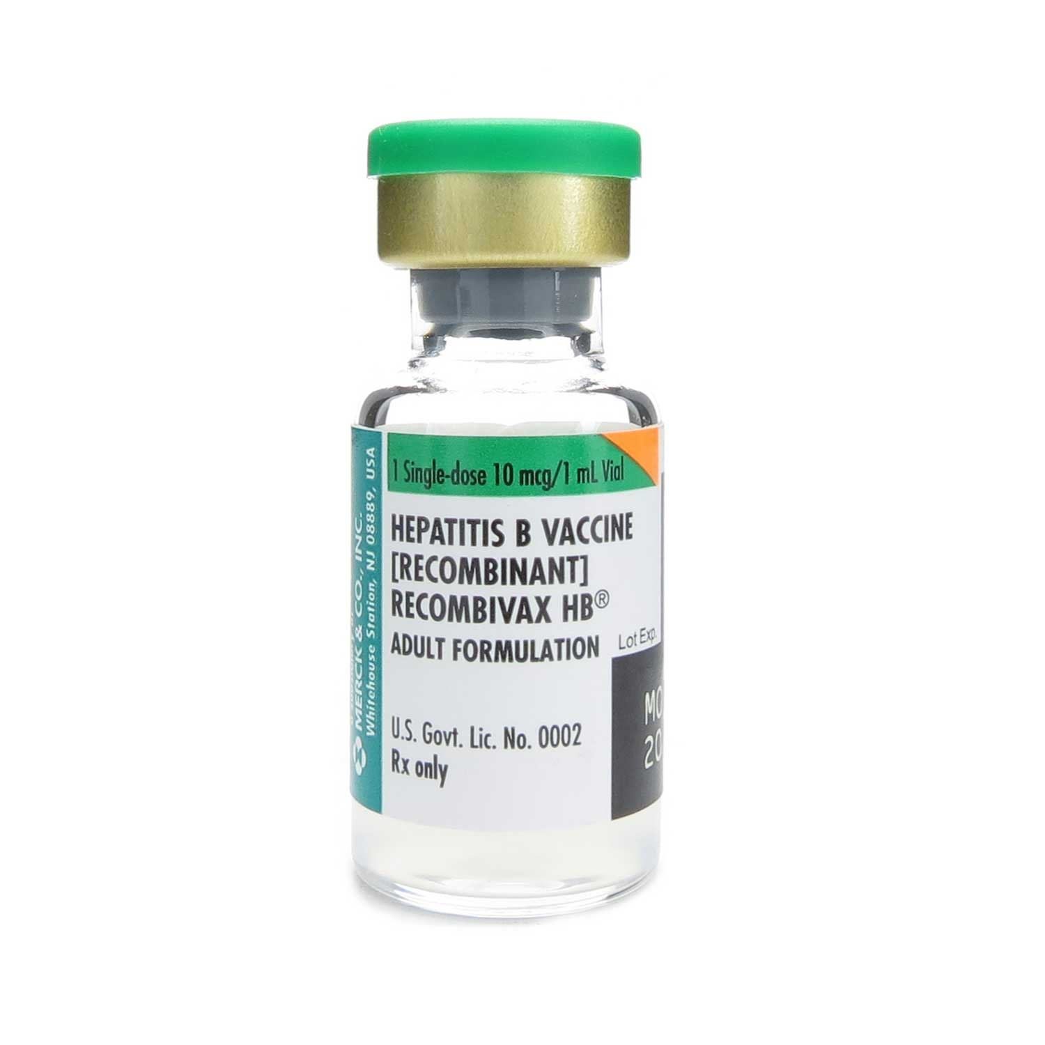 Vaccine, Hepatitis B, Adult, 10mcg/mL, SDPF, RECOMBIVAX HB®, 1mL Vial ...
